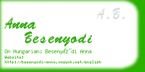 anna besenyodi business card